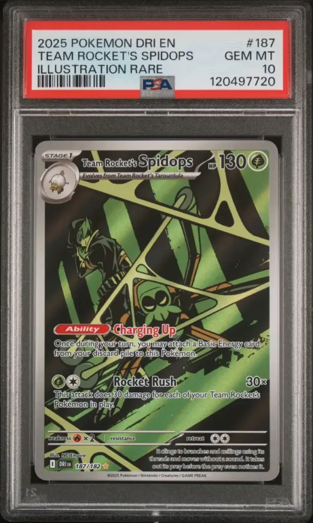 Team Rocket’s Spidops 187/182 – Destined Rivals – PSA 10 – Cert 120497720