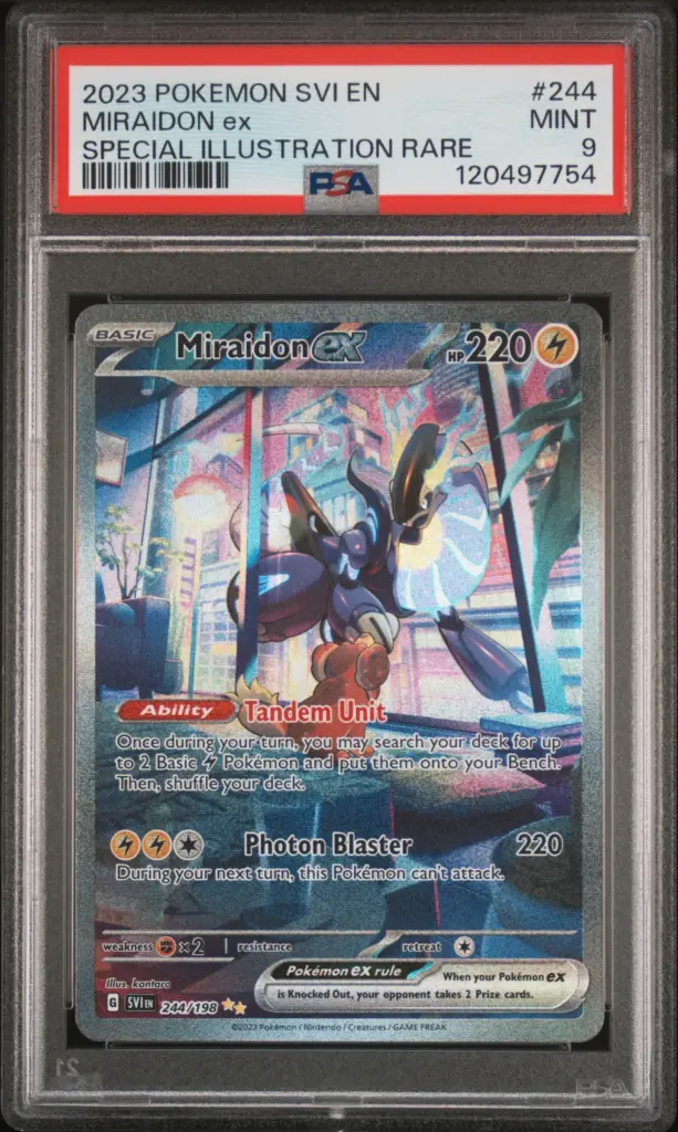 MIRAIDON ex 244/198 – Scarlet & Violet – PSA 9