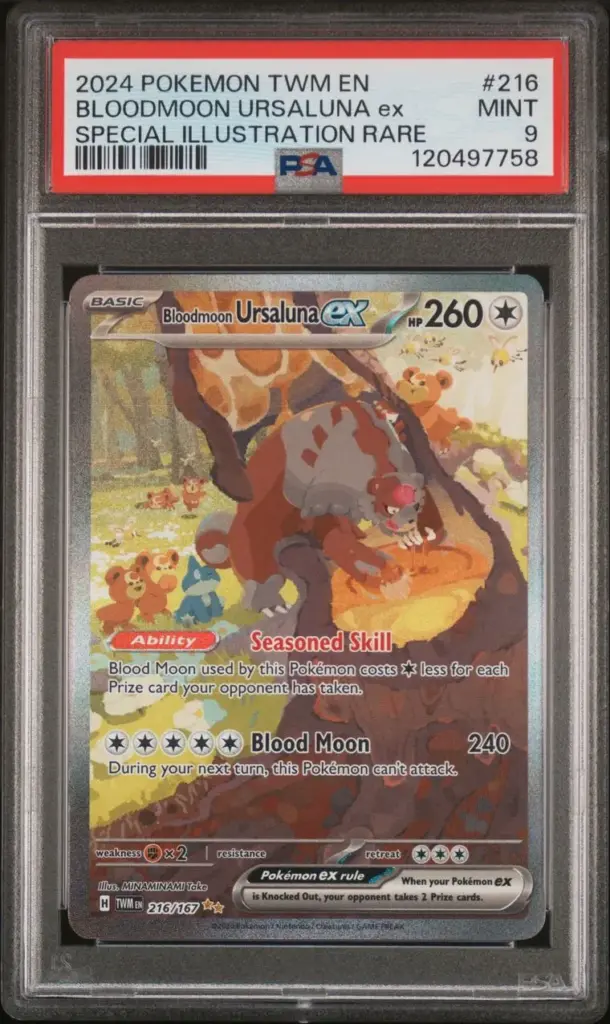 BLOODMOON URSALUNA ex 216/167 – Twilight Masquerade – PSA 9