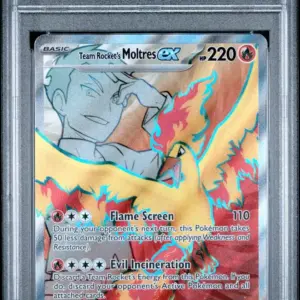 ROCKET'S MOLTRES ex 208/182 – Destined Rivals – PSA 10