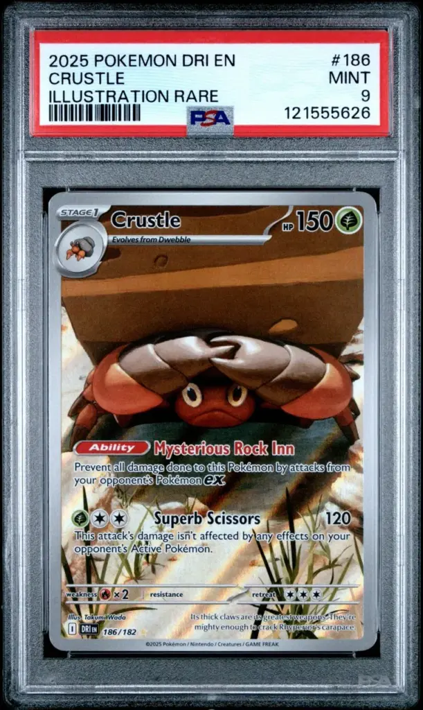 Crustle 186/182 – Destined Rivals – PSA 9 – Cert 121555626