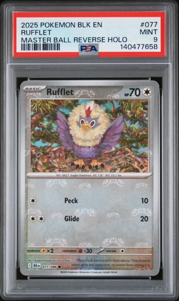 RUFFLET 077/086 – Black Bolt – PSA 9