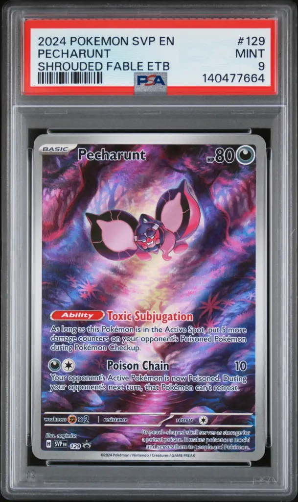 PECHARUNT 129/SVP – Scarlet & Violet Black Star Promos – PSA 9