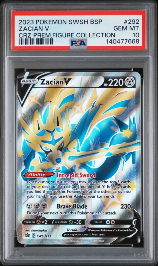 ZACIAN V 292/SWSH – SWSH Black Star Promos – PSA 10