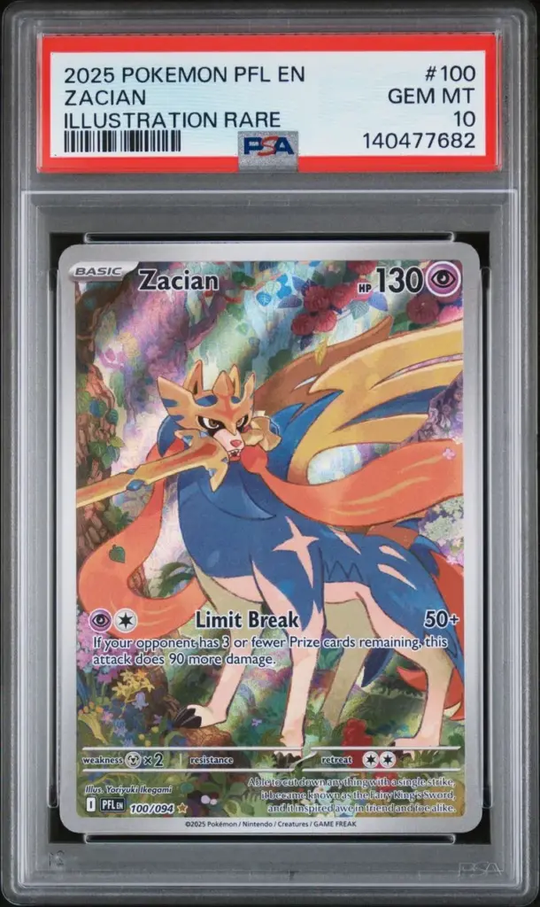 ZACIAN 100/094 – Phantasmal Flames – PSA 10 (140477682)