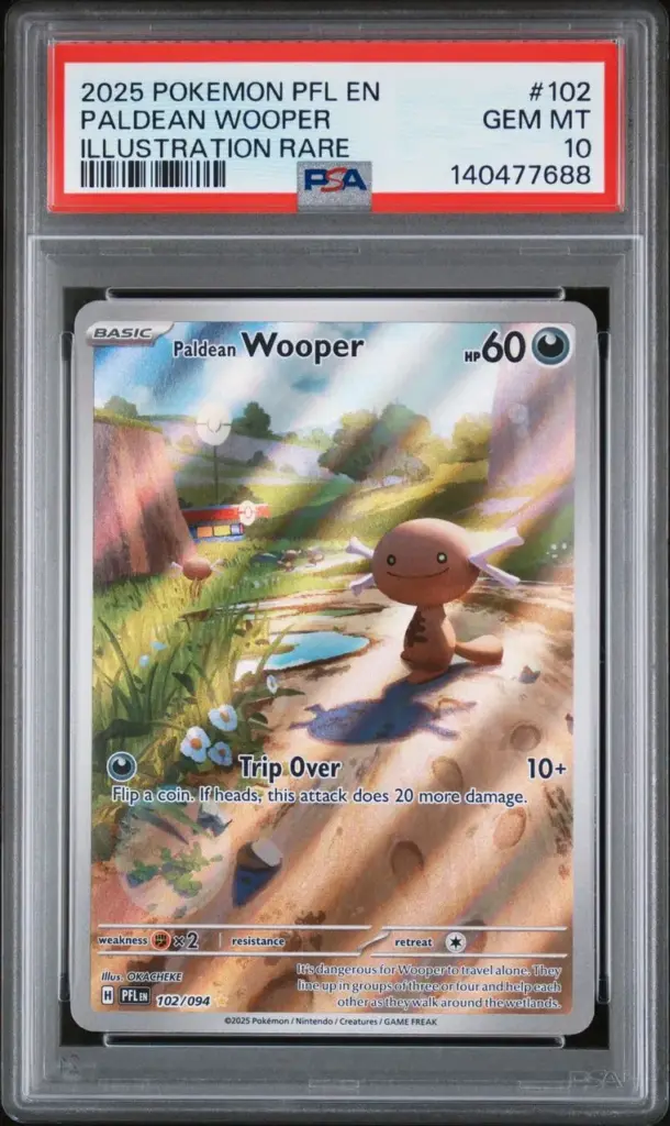 PALDEAN WOOPER 102/094 – Phantasmal Flames – PSA 10
