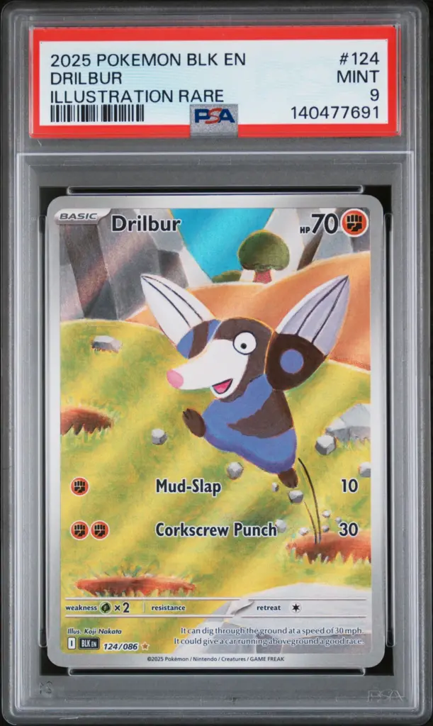 DRILBUR 124/086 – Black Bolt – PSA 9