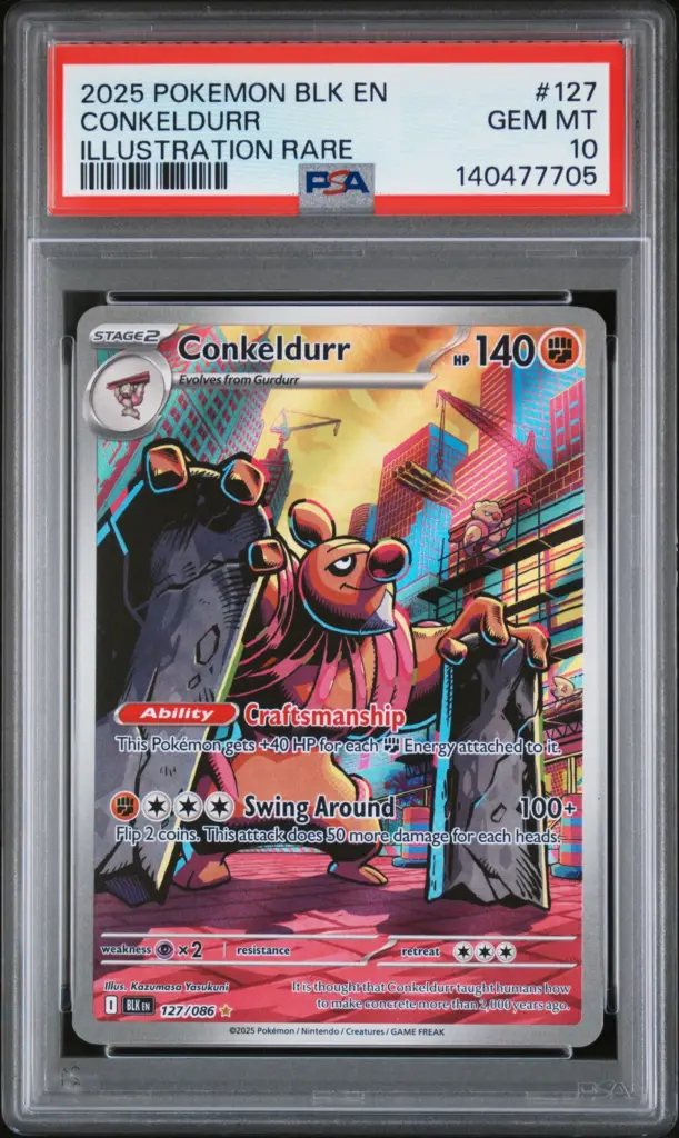 CONKELDURR 127/086 – Black Bolt – PSA 10