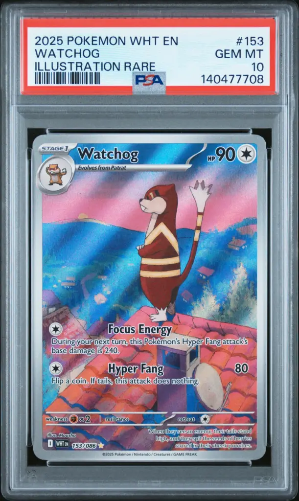 WATCHOG 153/086 – White Flare – PSA 10