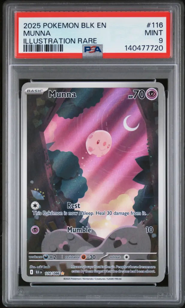 MUNNA 116/086 – Black Bolt – PSA 9 (140477720)