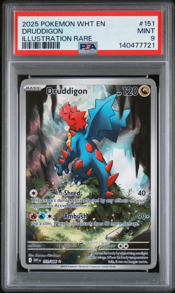 DRUDDIGON 151/086 – White Flare – PSA 9