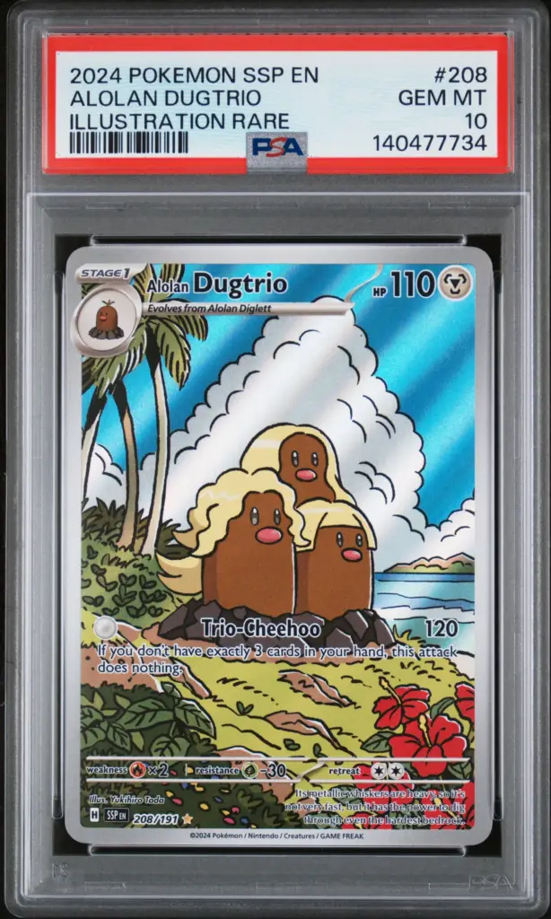 ALOLAN DUGTRIO 208/191 – Surging Sparks – PSA 10