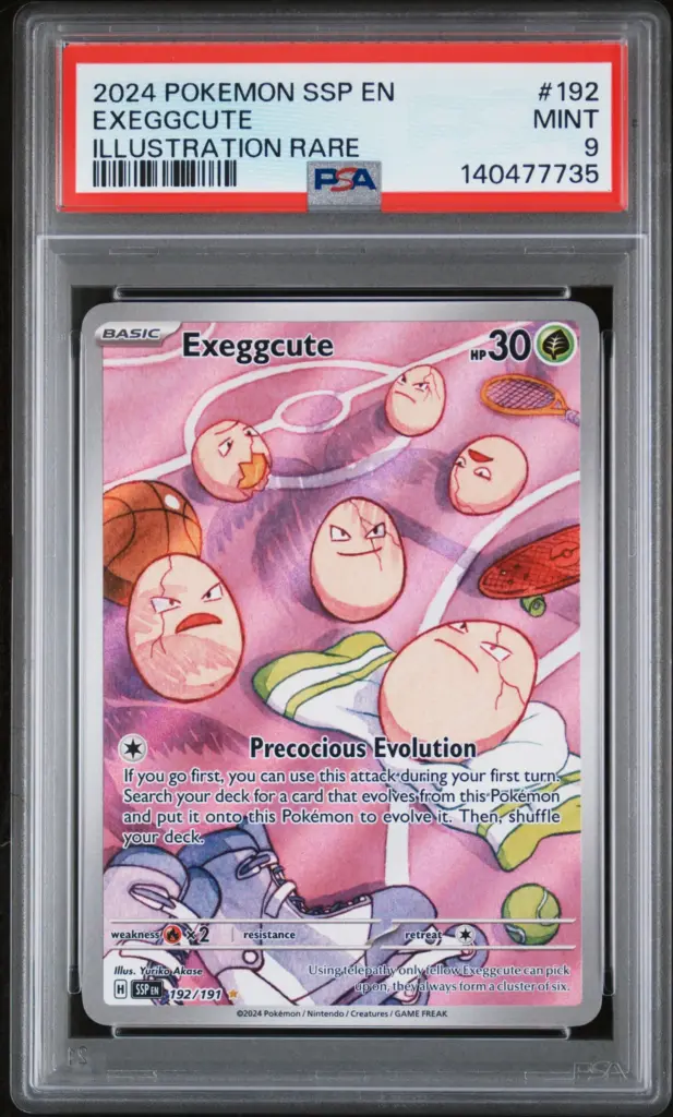 EXEGGCUTE 192/191 – Surging Sparks – PSA 9