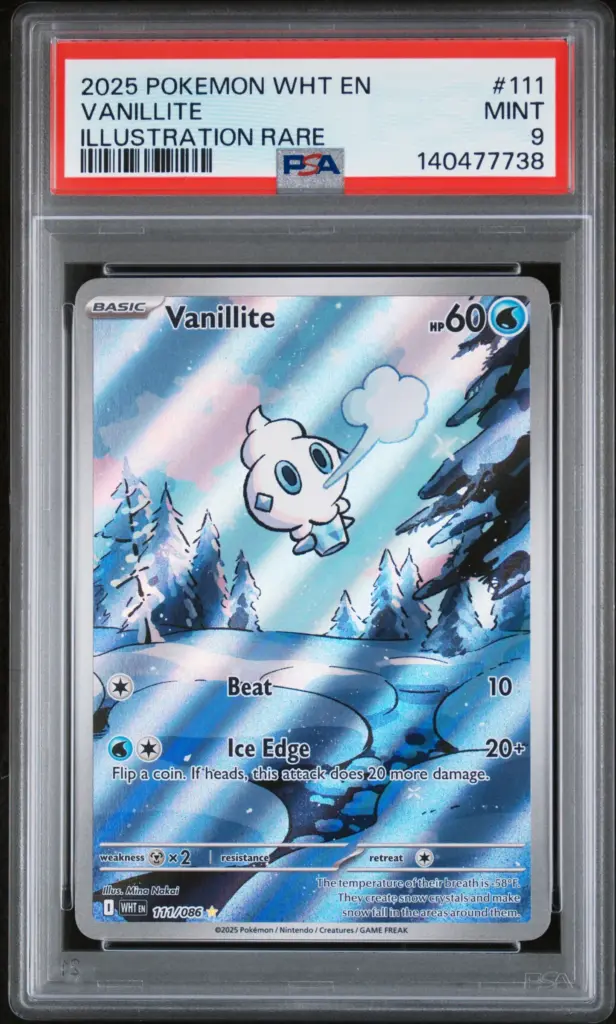 VANILLITE 111/086 – White Flare – PSA 9