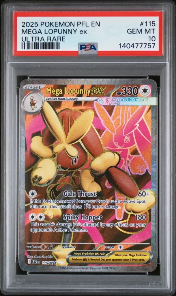 MEGA LOPUNNY ex 115/094 – Phantasmal Flames – PSA 10