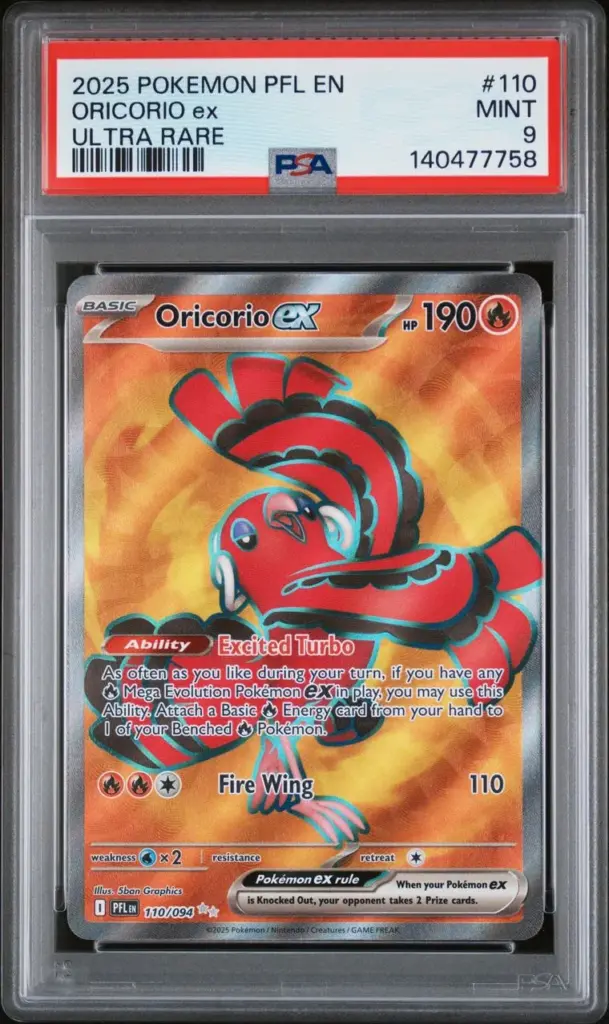 ORICORIO ex 110/094 – Phantasmal Flames – PSA 9