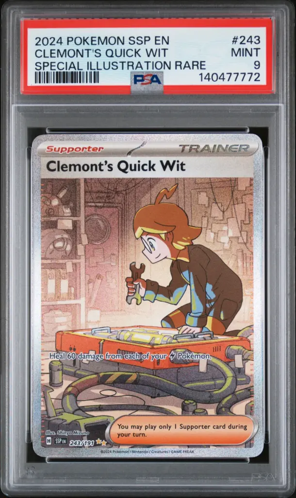 CLEMONT'S QUICK WIT 243/191 – Surging Sparks – PSA 9
