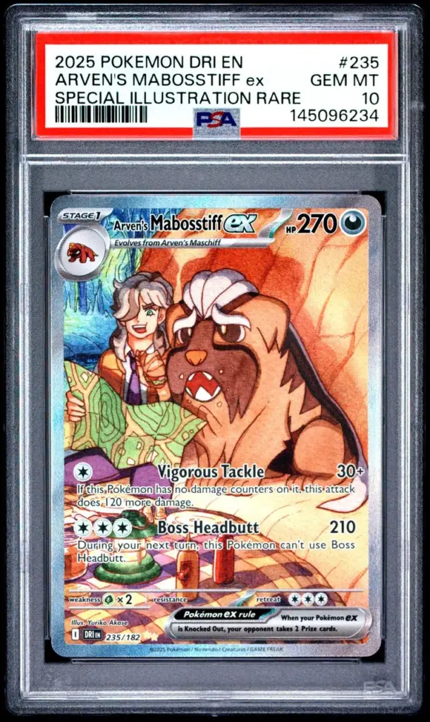 Arven’s Mabosstiff ex 235/182 – Destined Rivals – PSA 10 – Cert 145096234