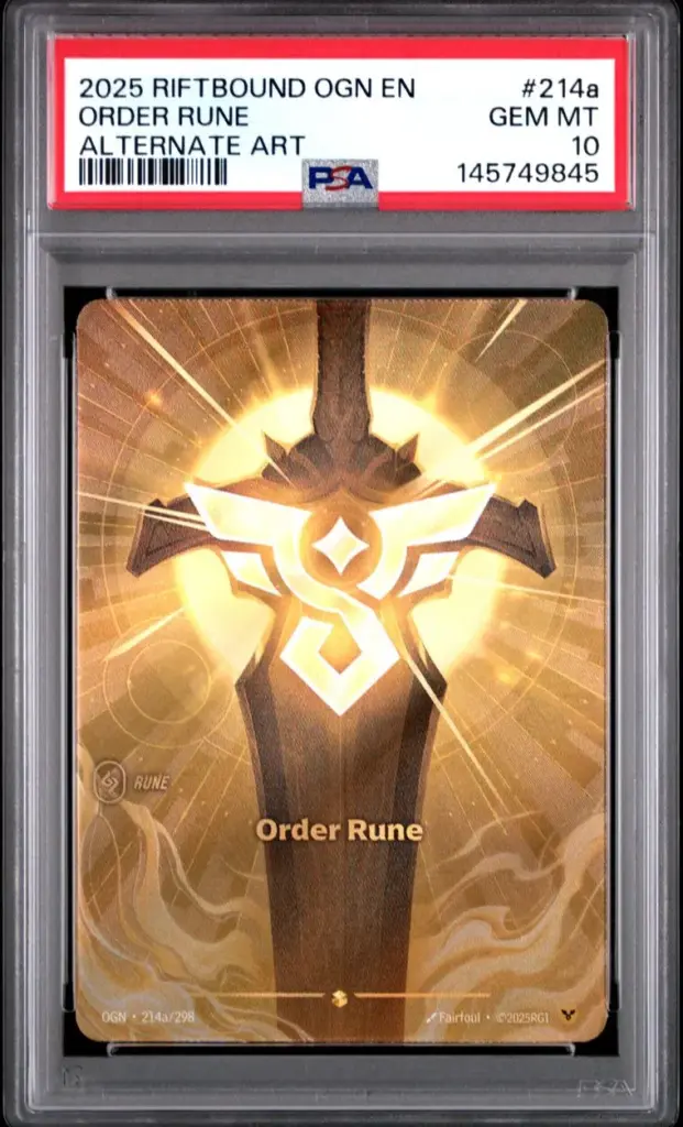 ORDER RUNE 214A/298 – Origins – PSA 10
