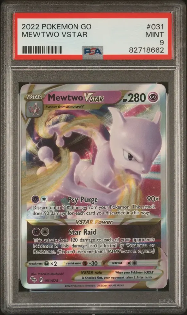 MEWTWO VSTAR 031/078 – Pokémon GO – PSA 9