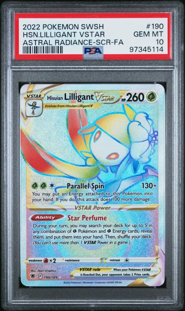 HISUIAN LILLIGANT VSTAR 190/189 – Astral Radiance – PSA 10