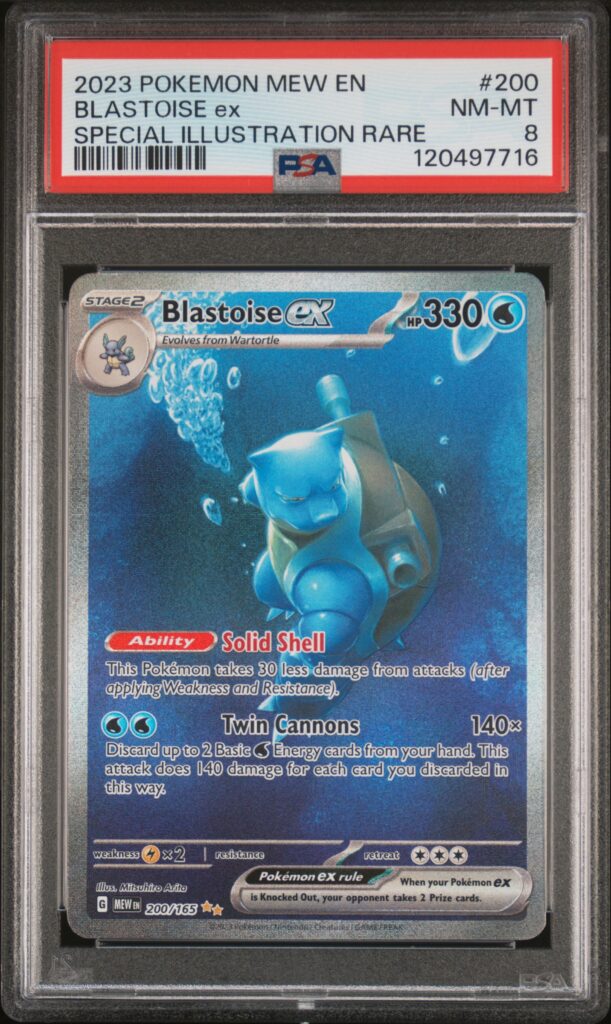 2023 · POKEMON MEW EN-151 · BLASTOISE ex · #200 · PSA NM-MT 8