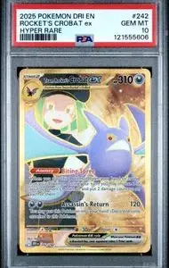 Team Rocket’s Crobat ex 242/182 – Destined Rivals – PSA 10 – Cert 121555606