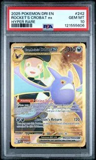Team Rocket’s Crobat ex 242/182 – Destined Rivals – PSA 10 – Cert 121555606