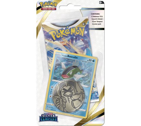 Pokémon TCG: Silver Tempest Checklane Blister – Hisuian Basculin (Promo + Coin)