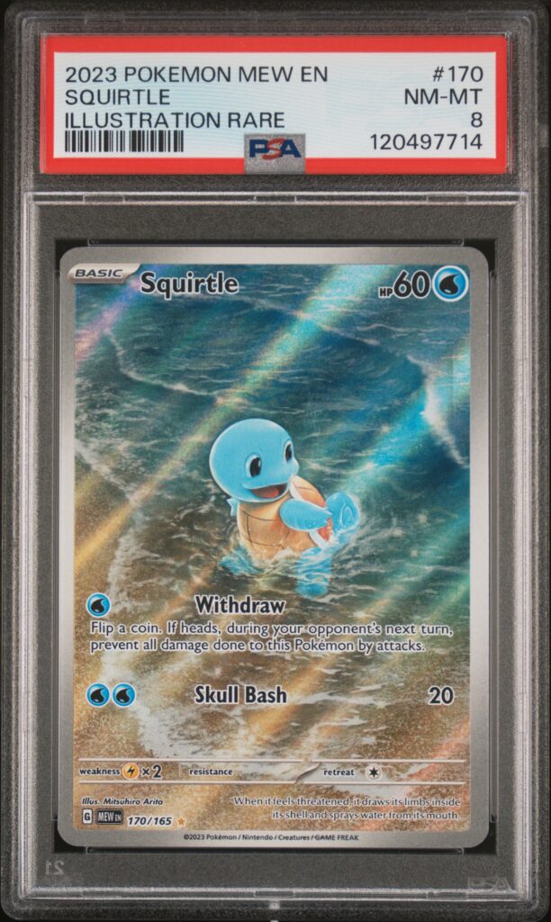2023 · POKEMON MEW EN-151 · SQUIRTLE · #170 · PSA NM-MT 8