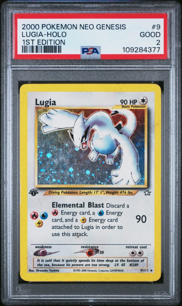 2000 · POKEMON NEO GENESIS 1ST EDITION · LUGIA-HOLO · #9 · PSA GOOD 2